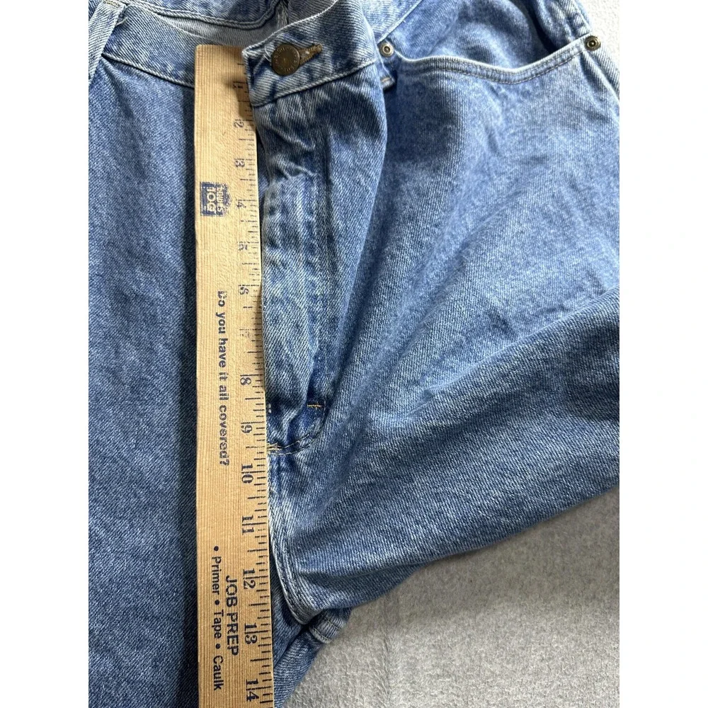 Wrangler Jeans Mens 42x30 Blue Regular Fit Authentic Denim Straight Leg YKK Zip - Picture 9 of 13